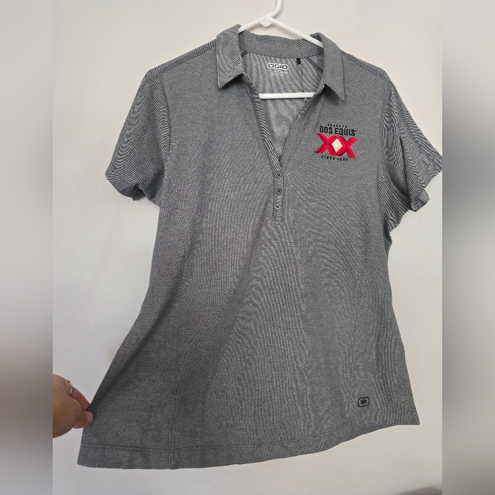 Women's Large Gray Polo Shirt